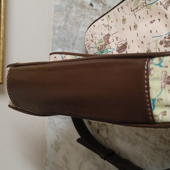 VTG Front Row Society Canvas Leather Handbag Designed By Rebekah Ginda - Picture 7 of 13